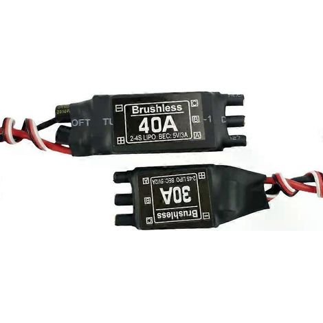 Kurzzeitige elektrische Steuerung, schwarzer Hintergrund, weißes Etikett, 30–40 A, 2–4 s. Geeignet zur Drehzahlregelung von Flugzeugmotoren (JXLGV). (1/4)