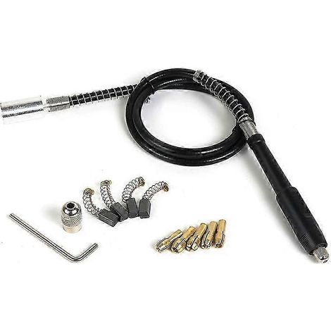 Forets à axe flexible M19x2 avec pince, compatibles avec les accessoires de machines à graver et les mandrins d'outils rotatifs compatibles avec les mini-forets. (1/5)