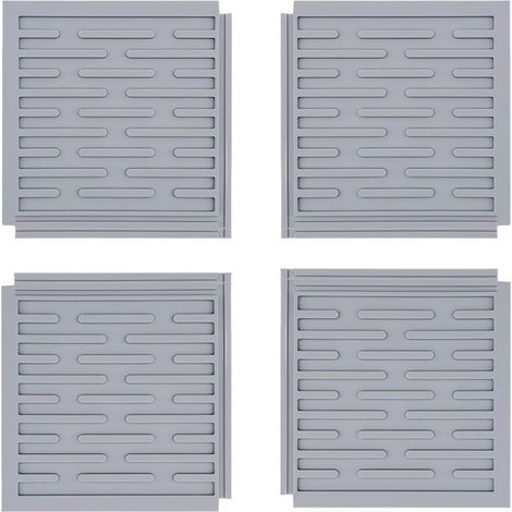 Lot de 4 tapis d'égouttage d'évier en silic résistants à la chaleur antidérapants pour comptoir de cuisine maison et jardin (1/3)