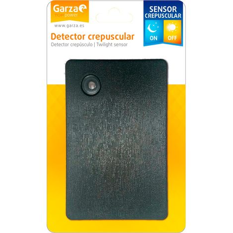 Garza Power - Detector sensor de crepuscular para exterior, color Negro