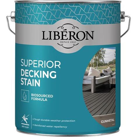Superior Decking Stain Gun Metal 5 litre - LIB126132