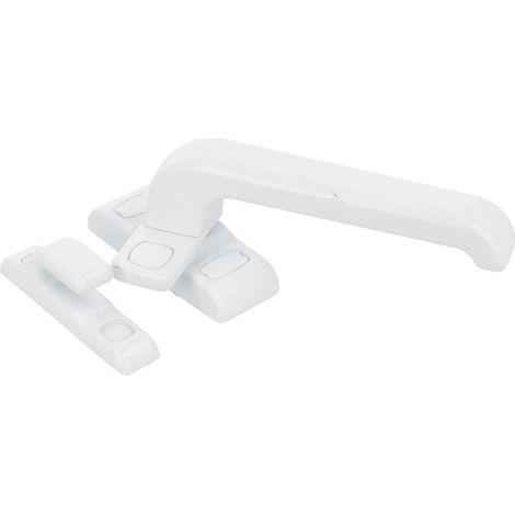 Béquille pour crémone en aluminium GAMMA 122 x 70 mm Aluminium Blanc - Droite (1/5)