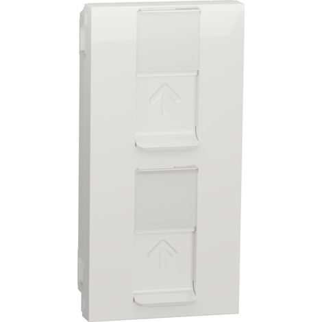 Tapa doble RJ45 Keystone blanca NU946218 de Schneider (1/5)