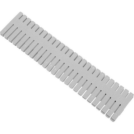 Organisateur de Tiroir,24 pièces diviseurs de tiroir, réglables,séparateurs de Compartiment de Grille de tiroir pour sous-vêtements, Chaussettes, Fournitures de Bureau etc. (gris)32cmx7cm (1/4)