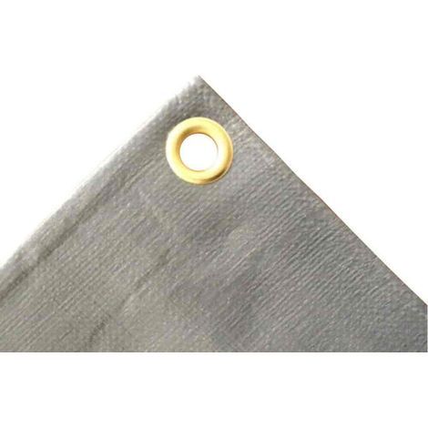 Abdeckplane 8x12m, grau, 280g/m², (96m²), wasserdicht, reißfest (1/2)