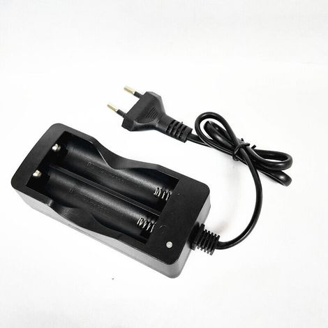 Cargador de batería de litio 18650 con cable doble, cable de doble ranura 18650, 4,2 V europeo