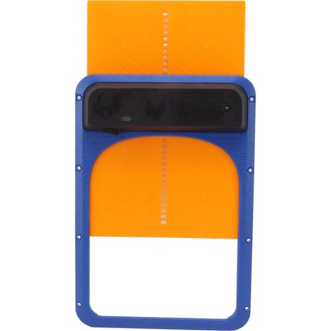 Automatische Hühnerstalltür, solarbetrieben, mit Lichtsensor, sicher für Hühner, blau-gelb (1/5)
