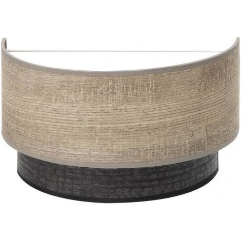 Aplique Colet 1xe27 Negro/madera Gris 17x30x15 Cm