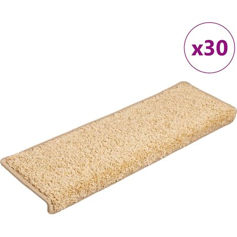 Stufenmatten 30 Stk. 65x21x4 cm Creme Rechteckiger Rand