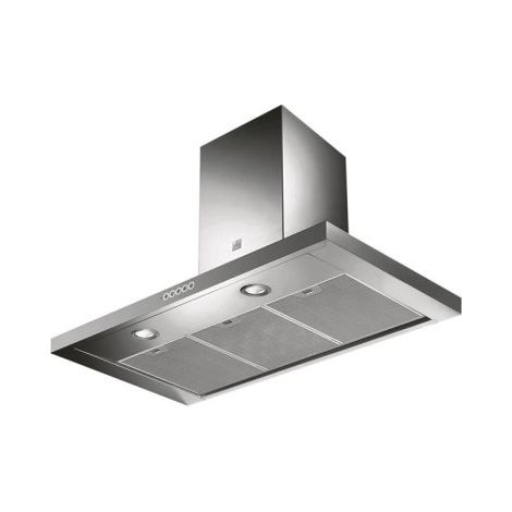 Roblin – Hotte décorative murale inox 90cm – Débit d'air 580 m3/h – Moteur EVO 270W – 3 vitesses + 1 intensive – Éclairage LED 2x1W