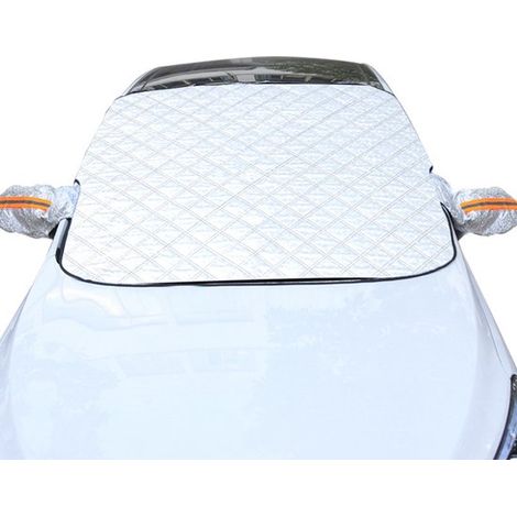 Telo copriparabrezza per auto adatto a DS3 / DS3 Crossback / DS4 / DS5 / DS7 / DS7 Crossback / DS9, panno magnetico per parabrezza con copertura per specchietto retrovisore - Antigelo, neve, ghiaccio  (1/2)