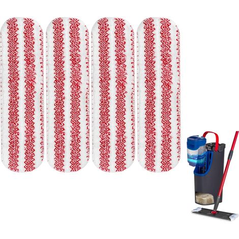 Lot de 4 lingettes de rechange lavables en microfibre pour balai O-Cedar/Vileda H2prO (1/5)