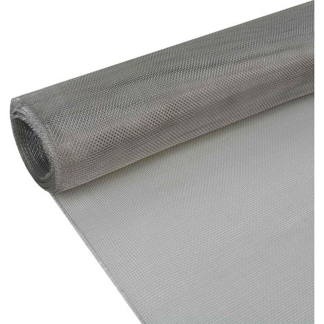 vidaXL Mesh Screen Stainless Steel 100x500 cm Silver