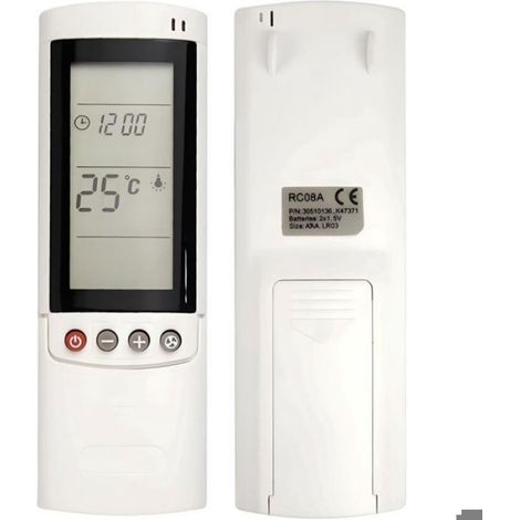Télécommande de remplacement pour climatiseur Airwell RC08A (1/4)