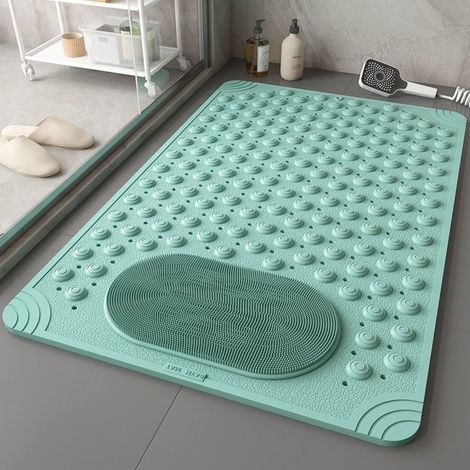 Tapis de bain antidérapant en caoutchouc – Tapis de douche multifonctionnel pour adultes et enfants, avec drainage rapide, isolation thermique et effet massage – 70 x 36 cm