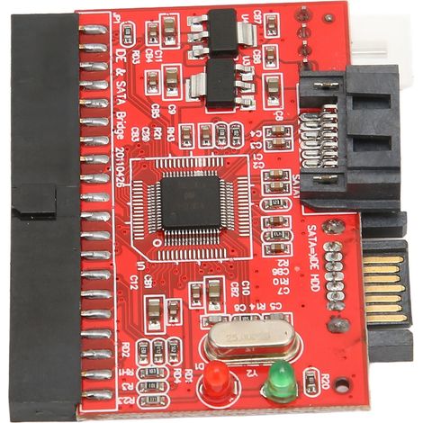 Carte adaptatrice IDE vers SATA 3,5 pouces, conversion bidirectionnelle 1,5 Gbit/s, prend en charge les disques durs remplaçables à chaud, convient à une utilisation à domicile et au bureau. (1/5)