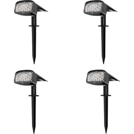 Spot Solaire Extérieur LEDs Lampe Extérieure Jardin Etanche Projecteur Installation Modes pour Chemin Patio 34 2 en1 3 4 pièces (1/5)