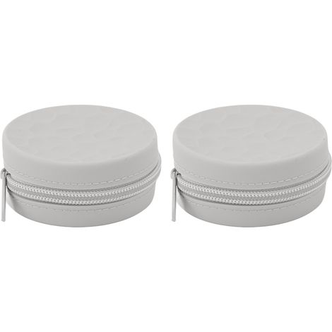 Étui imperméable léger pour écouteurs, 2 pièces gris, rangement compact pour casque audio, cartes mémoire et accessoires électroniques. (1/5)