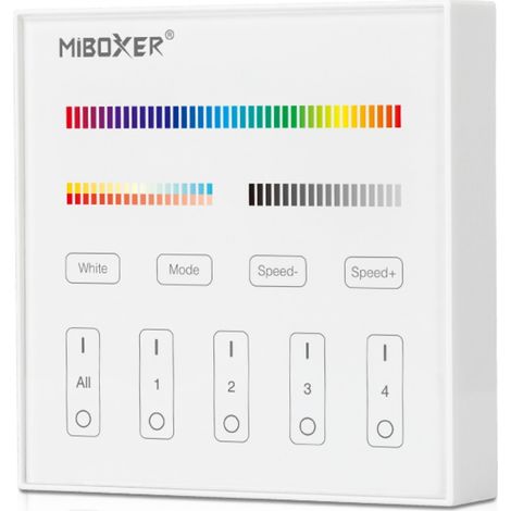 Télécommande murale RGB + CTT - 4 zones - Blanc - Mi-Light (1/5)