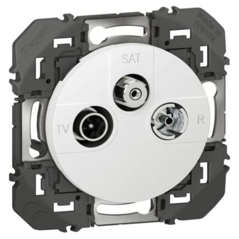 Prise TV-R-SAT 1 câble dooxie finition blanc - LEGRAND