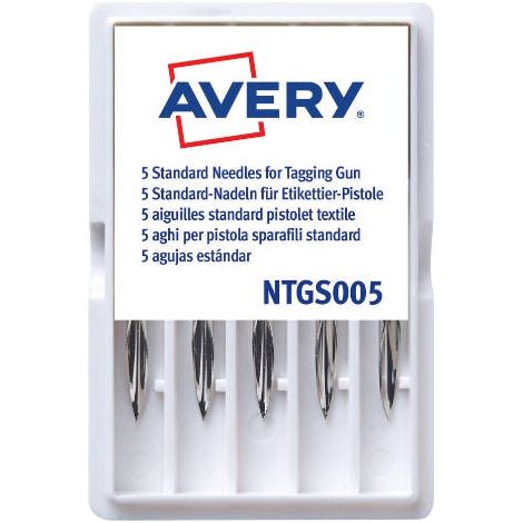 Avery AV-NTGS005 Aiguilles pour pistolet à tissu 5 aiguilles pour pinces Delphinium (1/2)