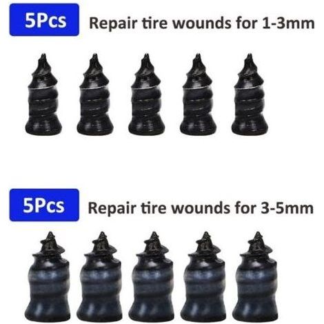 10pcs (Grand + petit) clous de réparation de pneus sous vide patch rapide pneus vélo colle clous champignons clous Lossless (1/4)