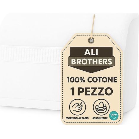 Serviette de douche maxi 100 x 160 cm, serviette de bain XL en éponge 100 % coton, douce et absorbante, lavable, blanc, 1 pièce (1/5)