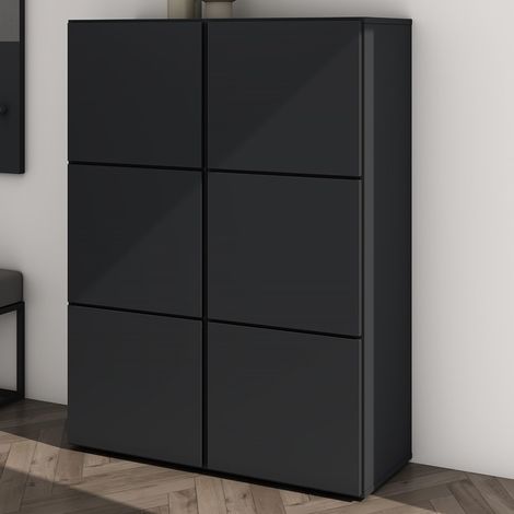 Mai & Mai Scarpiera Portascarpe 90x36x120cm, Porta Scarpe Armadio Scaffale Portascarpe 6 Ante + 12 Scomparti per Ingresso Soggiorno, Camera da Letto Schuhschrank02, Antracite opaco