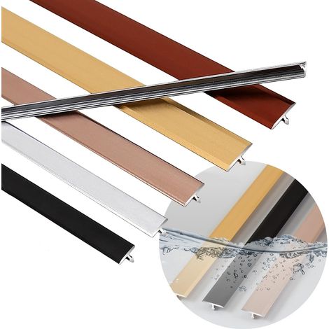 Profilé de seuil de sol en aluminium, baguette de finition pour carrel (1/5)