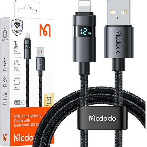 Mcdodo-Kabel mit Display, USB-Lightning, 36 W, 1 m, für iPhone X, 11, 12, 13, 14 (1/5)
