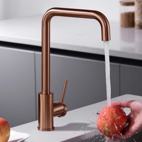 IMEX - grifo monomando de cocina alto oro rosa (1/5)