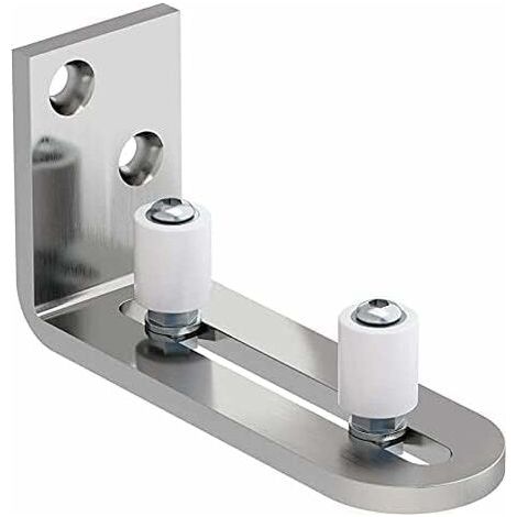 Guide de plancher ajustable en acier inoxydable – Support stable pour portes coulissantes – Installation rapide en 10 minutes – Finition satinée