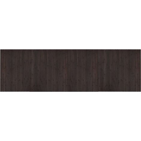 Tapis rectangulaire marron foncé 60x200 cm bambou