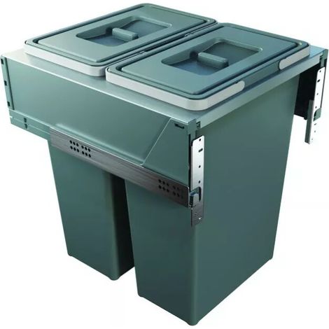 POUB.GRDE CAPACITEE 2X35/500 /GRIS HT53,5/P47,8/L46,2 MM. A/COULISSES