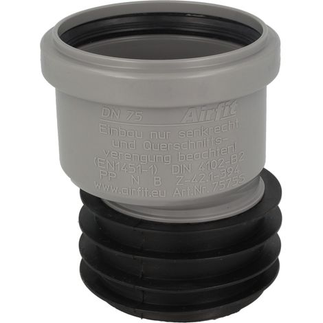 Airfit-Plus Steckmuffe universal PP f dickwandige Rohr DN75/75 exzent, 7575S (1/4)