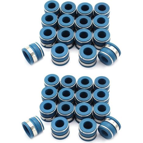 Kit di 32 guarnizioni per steli valvola per blocchi motore Chevrolet BBC, realizzate in materiale FKM ad alte prestazioni.