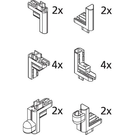 Kermi Stoßverbinder Set, EBIN011, Weiß, 2533856