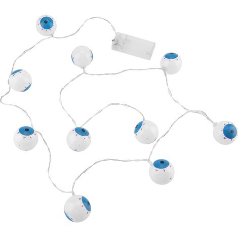 Guirlande lumineuse féérique de 10 yeux fantômes à LED - Accessoires et décorations pour fête d'Halloween (1/5)