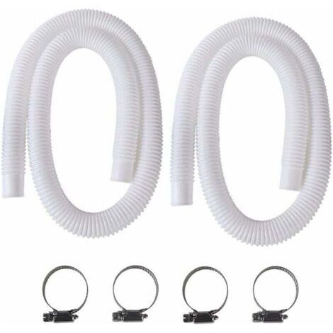 Schwimmbadschlauch, 2 Stück 32 mm Aufstellpoolschlauch, 150 cm/59 Zoll Poolpumpenschlauch für Intex 330 GPH, 530 GPH und 1000 GPH