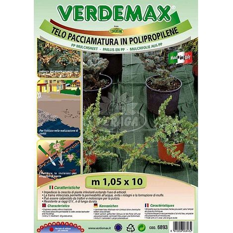 Telo pacciamatura in polipropilene 1.05x10MT Verdemax (1/2)