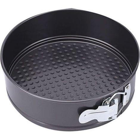Molde redondo de acero al carbono para pasteles con base desmontable y asa antiadherente (20 cm)