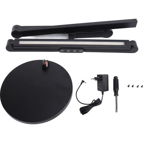 Lampe de bureau Angle réglable 3000-6500K réglable en continu auto-adaptatif respectueux des yeux bureau pour le travail d'étude prise ue (1/5)