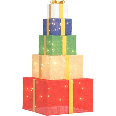 Boîte-cadeau de décoration de Noël 250 LED blanc chaud (1/5)