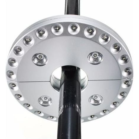Lampes Pour Parasol Patio Parapluie Light 3 Mode De Luminosité 28 Lumières Led À 220 Lux- 4 X Aa À Piles, Parapluie Bâton Léger Pour Parapluies De Terrasse, Le Camping, Tentes Ou À L'extérieur - Blanc (1/4)