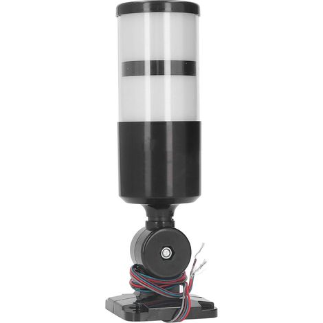 Ortviai Feu de signalisation LED industriel à colonne pliable 2 niveaux avec buzzer, 12-24 V CC, rouge/vert (1/5)
