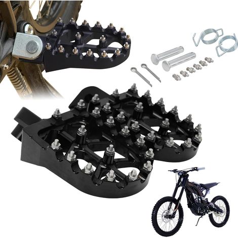 Bike Foot Pegs-Lightweight Spring Foot Pegs for CT125/Surron/Light Bee/Sur Ron S/Sur Ron X/X160/X260-Black (1/5)