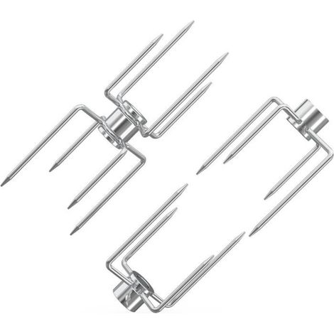 Fourchette Rôtissoire Barbecue Pour Tiges 8–12 mm, Accessoire BBQ Pour Viande Rôtie (1/4)