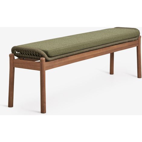 Panca da giardino 180 cm in legno di acacia e corda intrecciata Karvia SKLUM            