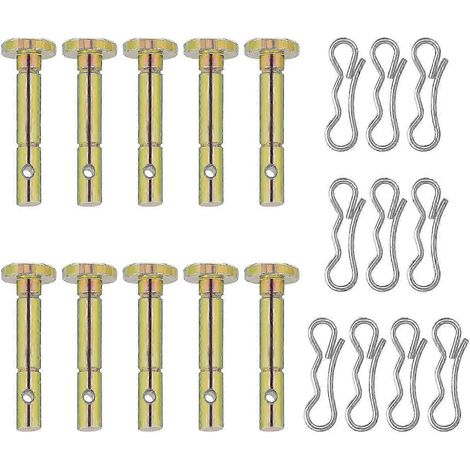 20 goupilles de cisaillement pour souffleuse à neige, goupilles métalliques, accessoires pour souffleuse à neige, goupilles fendues de cisaillement pour souffleuse à neige (1/5)