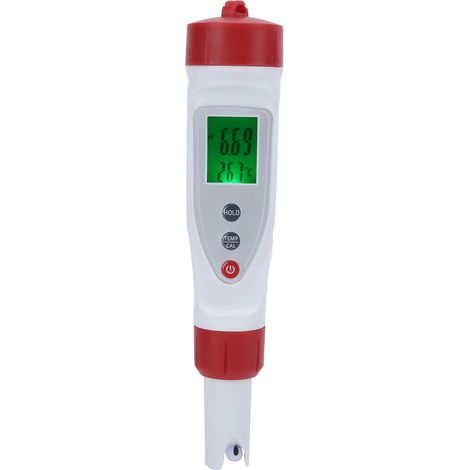 Wasserdichter, tragbarer pH-Tester PH-2035H mit Temperaturmessung für Aquarium, Schwimmbad und Haushalt (1/5)